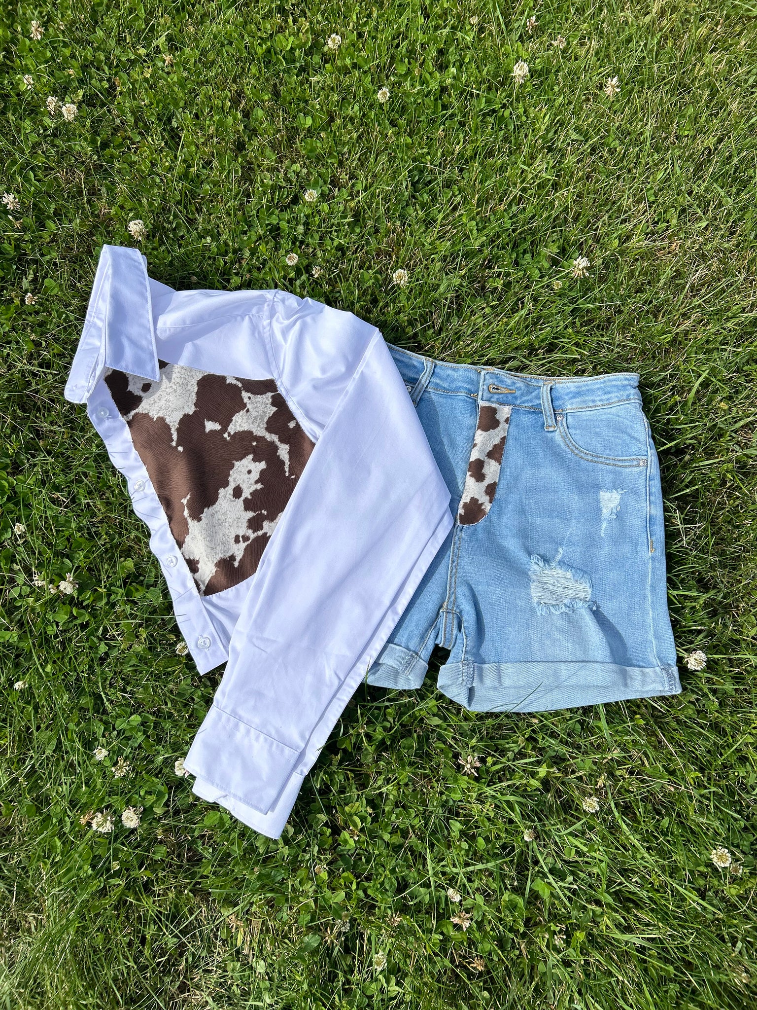 COWHIDE SHORT SET